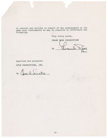 Lot #980 Frank Sinatra: Sinatra names his producer for the controversial film Kings Go Forth - Image 2