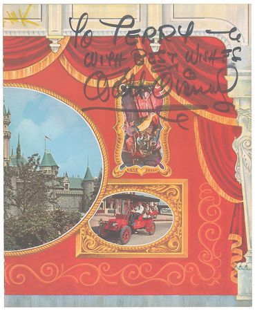 Lot #634 Walt Disney: Walt signs an oversized pictorial tour of his famous park - Image 1