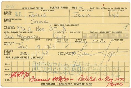 Lot #544 Janis Joplin - Image 1