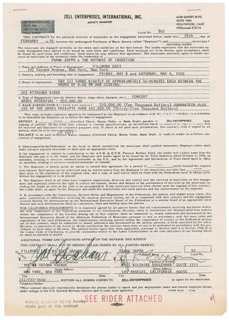 Lot #596 Frank Zappa - Image 1