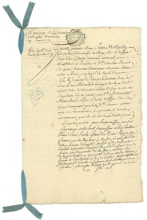 Lot #245 King Louis XV: Louis signs a marriage contract - Image 1