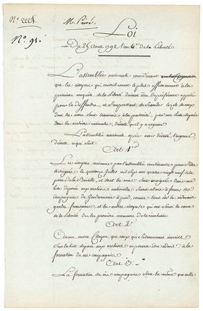 Lot #175 Georges Danton: Danton forms a citizen’s infantry guard - Image 1