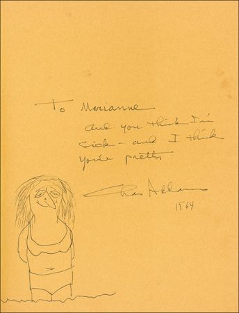 Lot #520 Charles Addams: Addams adds a risque sketch of Grandmama - Image 1