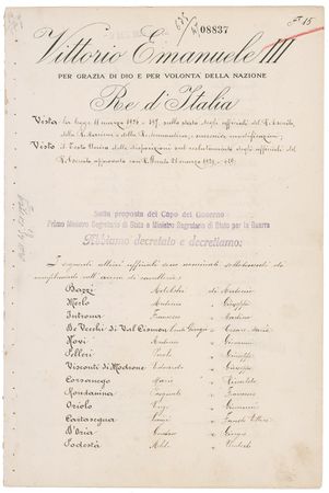 Lot #263 Benito Mussolini and Vittorio Emanuelle III Signed Document - Image 1