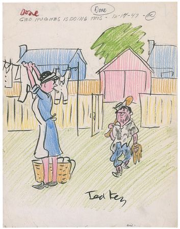 Lot #672 Ted Key Sketches - Image 1