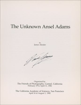 Lot #517 Ansel Adams Exhibit Program - Image 1