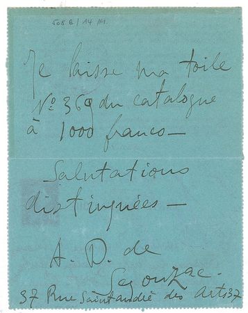Lot #1729 Andre Dunoyer de Segonzac - Image 1