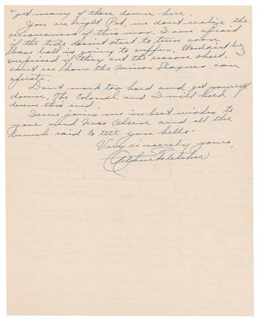 Lot #1464 NY Yankees: Art Fletcher: ?Have had a very bad spring for training until the past week?They call us the Worlds Champs just the same? - Image 2