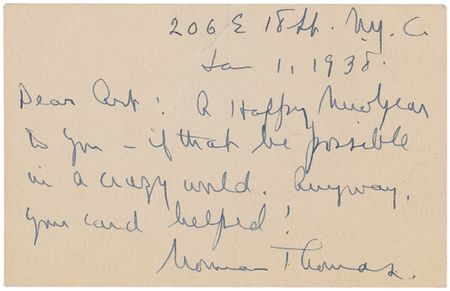 Lot #311 Norman Thomas - Image 1