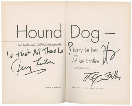 Lot #883 Jerry Leiber and Mike Stoller Book - Image 1