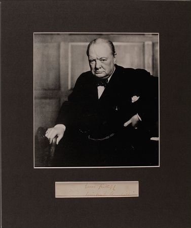 Lot #164 Winston Churchill Signature - Image 1