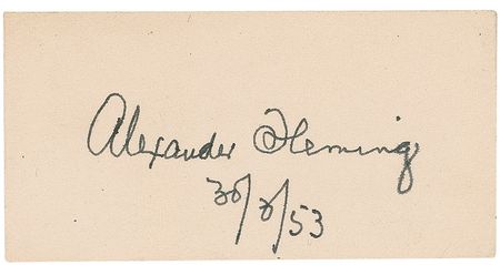 Lot #195 Alexander Fleming: Personal calling card from the life-saving scientist who discovered penicillin - Image 1