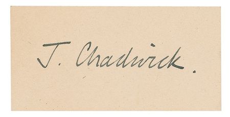 Lot #157 James Chadwick: Personal calling card from the discoverer of the neutron - Image 1