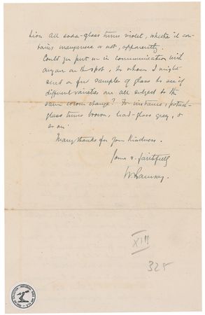 Lot #279 William Ramsay: ?It is suggested that this radioactivity is the cause of the large deposits of sodium nitrate??Chile? Saltpetre? - Image 2