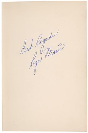 Lot #1430 Roger Maris Book - Image 1