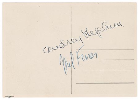 Lot #1154 Audrey Hepburn and Mel Ferrer Signatures - Image 1