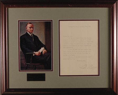 Lot #22 Calvin Coolidge Typed Letter Signed