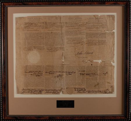 Lot #1555 John Adams: Adams four-language papers for ship bound for New Orleans - Image 1