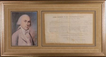 Lot #1640 James Madison Signed Document - Image 1
