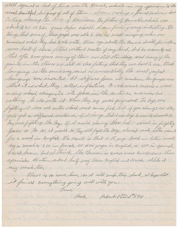 Lot #299 Robert Stroud: ?Their language is the same way, and is undoubtedly the most perfect language ever invented? - Image 2