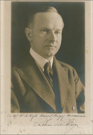 Lot #23 Calvin Coolidge Signed Photograph