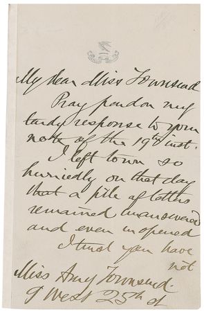 Lot #2 Chester A. Arthur Handwritten Letter Signed - Image 1
