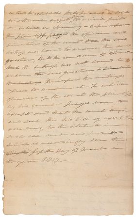 Lot #306 Supreme Court: Roger B. Taney: Senator Taney pens a lengthy account of his own legal case - Image 2