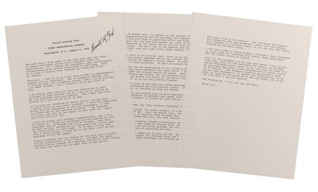 Lot #39 Gerald Ford: “My fellow Americans, our