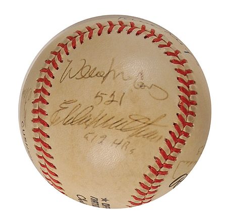 Lot #1343 Baseball: 500 Home Run Club Baseball - Image 5