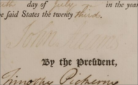 Lot #1556 John Adams: Adams appoints commissioners for unpopular1798 federal property tax on real estate and slaves - Image 3