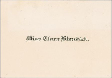 Lot #1312 Wizard of Oz: Clara Blandick: Exceptionally scarce signature on Blandick?s personal calling card - Image 2
