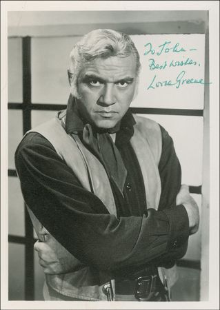 Lot #1050 Bonanza: Greene and Landon Signed Photographs - Image 1