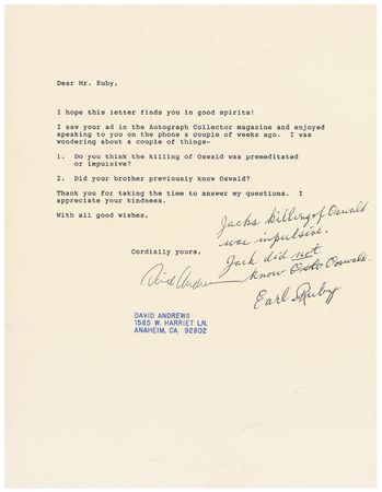 Lot #236 Kennedy Assassination: James Leavelle and Earl Ruby Group Lot - Image 2