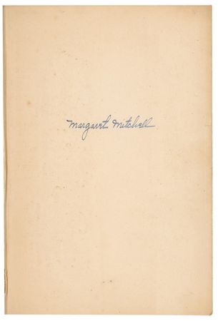 Lot #603 Margaret Mitchell: Uninscribed first edition, first printing of Gone With the Wind - Image 1