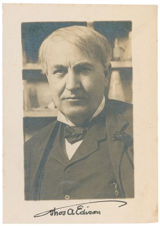Lot #188 Thomas Edison: Rare presentation copy of Edison Pioneers, signed by both Edison and one of the Pioneers? organizers - Image 2