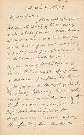 Lot #353 Wade Hampton: Hampton sends General Walker a lengthy correction of his History of the Second Army Corps in the Army of the Potomac - Image 1