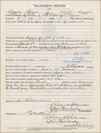 Lot #374 George S. Patton: Patton gives his approval to an honorable discharge of a machine gunner - Image 2