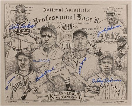Lot #1344 Baseball: Negro Leagues Prints - Image 1