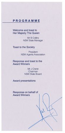 Lot #422 Neil Armstrong: Armstrong goes to Australia to attend a space-themed insurance awards banquet - Image 2