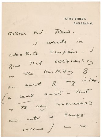 Lot #645 Oscar Wilde: “A real aunt—that is to say unmarried and with a large income” - Image 1
