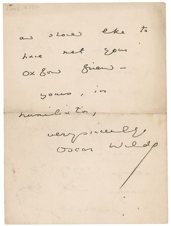 Lot #645 Oscar Wilde: “A real aunt—that is to say unmarried and with a large income” - Image 4
