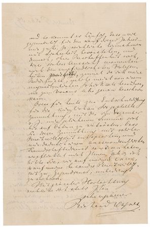 Lot #710 Richard Wagner: During a time of personal uncertainty, Wagner laments: “My life is, always has been, exposed to an unending stream of upheavals and uncertainties that inadvertently reflected unfavorably on my personal relationships” - Image 2