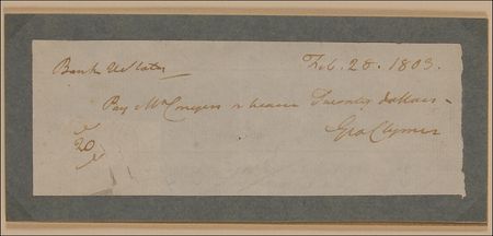 Lot #1571 George Clymer: Scarce handwritten check from the founder of the Bank of Philadelphia - Image 2