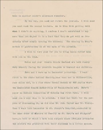 Lot #232 William W. Keen: “It is a fact that they do get well so frequently after simply opening the abdomen. The opening in Senn’s method of gastrostomy is at the apex of the pyramid” - Image 2