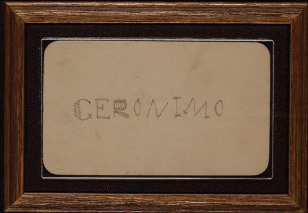 Lot #206 Geronimo: Scarce and highly desirable signature of fabled Apache warrior Geronimo, obtained at the 1904 World?s Fair - Image 2