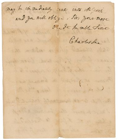 Lot #1721 Charles Lee: Writing from his British prison cell in 1778, Major General Charles Lee tries to arrange a prisoner exchange of a Patriot for a Loyalist - Image 2