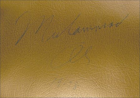 Lot #1330 Muhammad Ali: Ali signs a huge boxing glove in his final year as heavyweight champ - Image 2