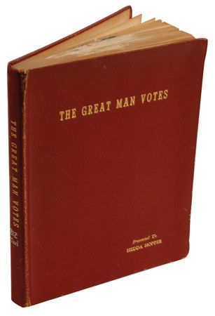 Lot #1033 John Barrymore: Barrymore and the cast and crew present a script of The Great Man Votes to Hedda Hopper - Image 2