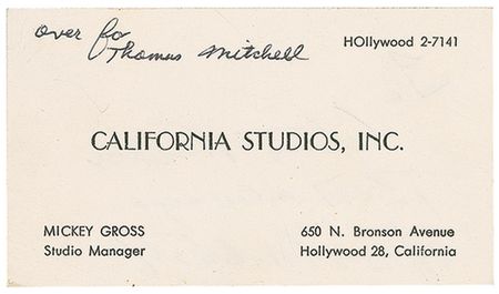 Lot #1136 Gone With the Wind: Thomas Mitchell Signature - Image 1