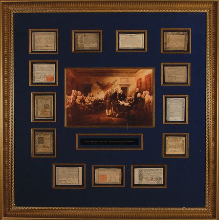 Lot #1689 Colonial Notes for 13 Colonies: Rare colonial currency from all 13 original colonies before the 1788 ratification prohibiting the states from printing paper money - Image 1